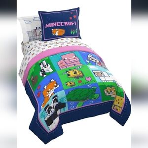 🆕️Minecraft Themed Comforter & Pillow Case Sham - Twin